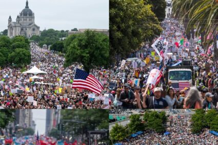 Americanii ies în stradă cu zecile de mii împotriva lui Trump